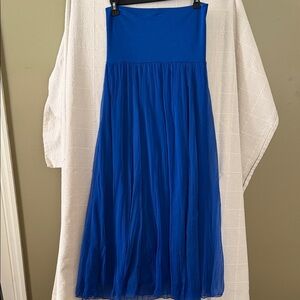 Elegant Blue Maxi Skirt